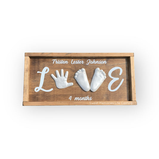 LOVE wooden sign casting kit for baby 0-18 months