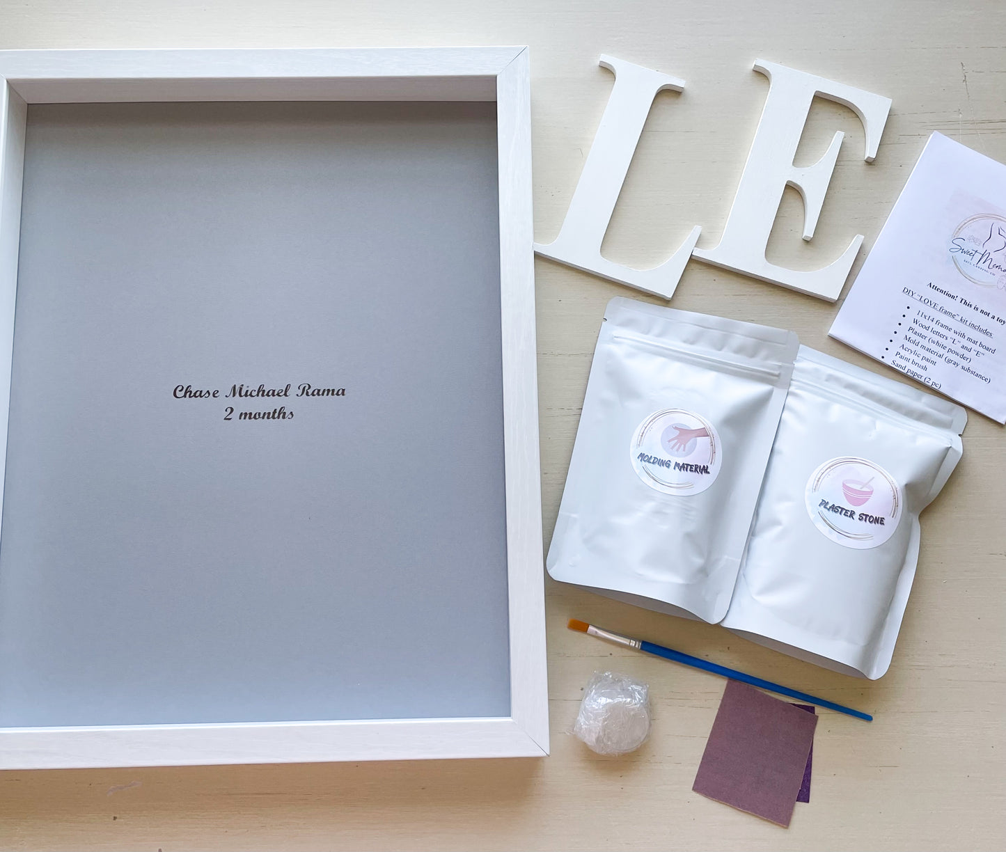 LOVE frame casting kit for baby 0-18 months